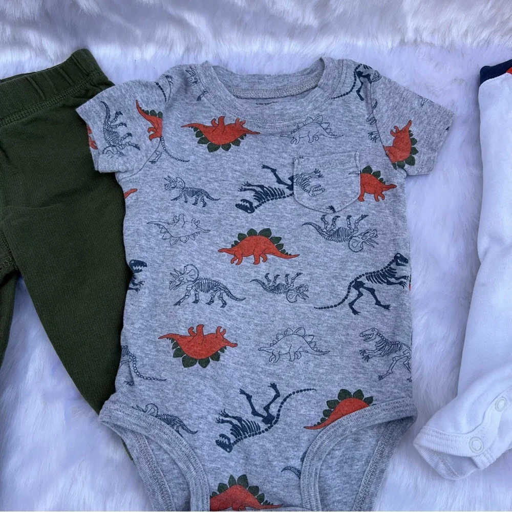 Carter's Kids' 3 Piece  Dinosaur Size‎ 12 Months